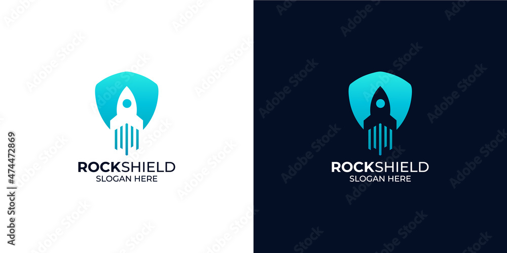 shield combination rocket logo shield combination rocket logo
