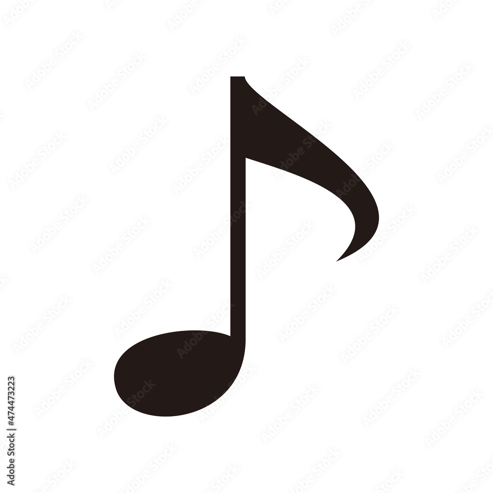 musical notes icon on a white background musical notes icon on a white background