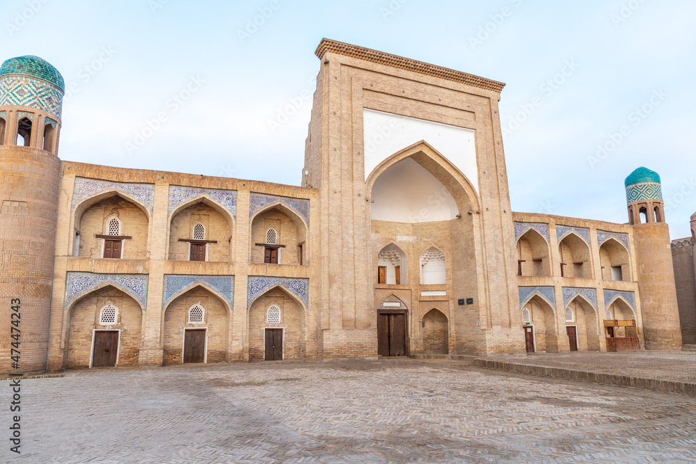 The Medrese Kutlug Murad Inaka. Ichan Kala (or Itchan Qala is walled inner town of the city of Khiva, a UNESCO World Heritage Site), Khiva city, Uzbekistan.