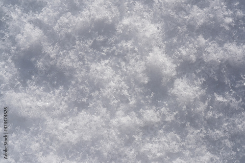Snow background. Snow texture  Top view of the snow. Texture winter for design.