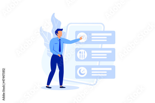 Kids routine app illustration exclusive design inspiration 