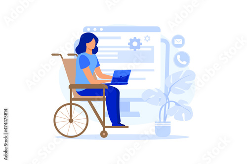 Assistive technology flat modern design illustration