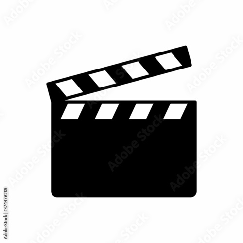movie clapperboard vector icon