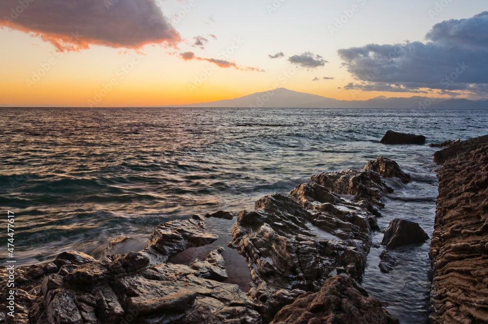 Il mare d'Inverno, tramonto dala spiaggia di Lazzaro Il mare d'Inverno, tramonto dala spiaggia di Lazzaro