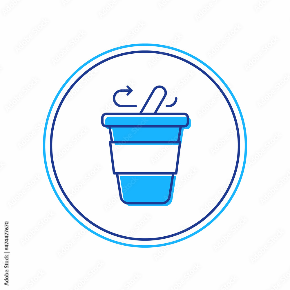 Filled outline Coffee cup to go icon isolated on white background. Vector Filled outline Coffee cup to go icon isolated on white background. Vector