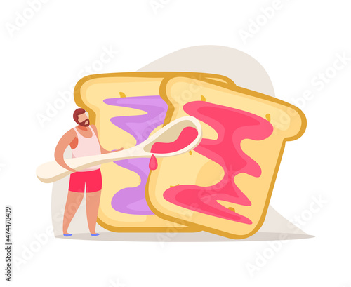 Morning Bread Toasts Composition