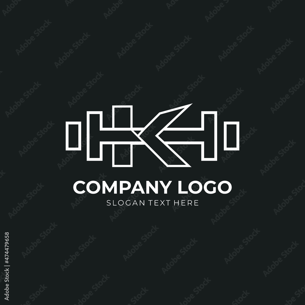 Letter K Logo With barbell. Fitness Gym logo. fitness vector logo design for gym and fitness Letter K Logo With barbell. Fitness Gym logo. fitness vector logo design for gym and fitness