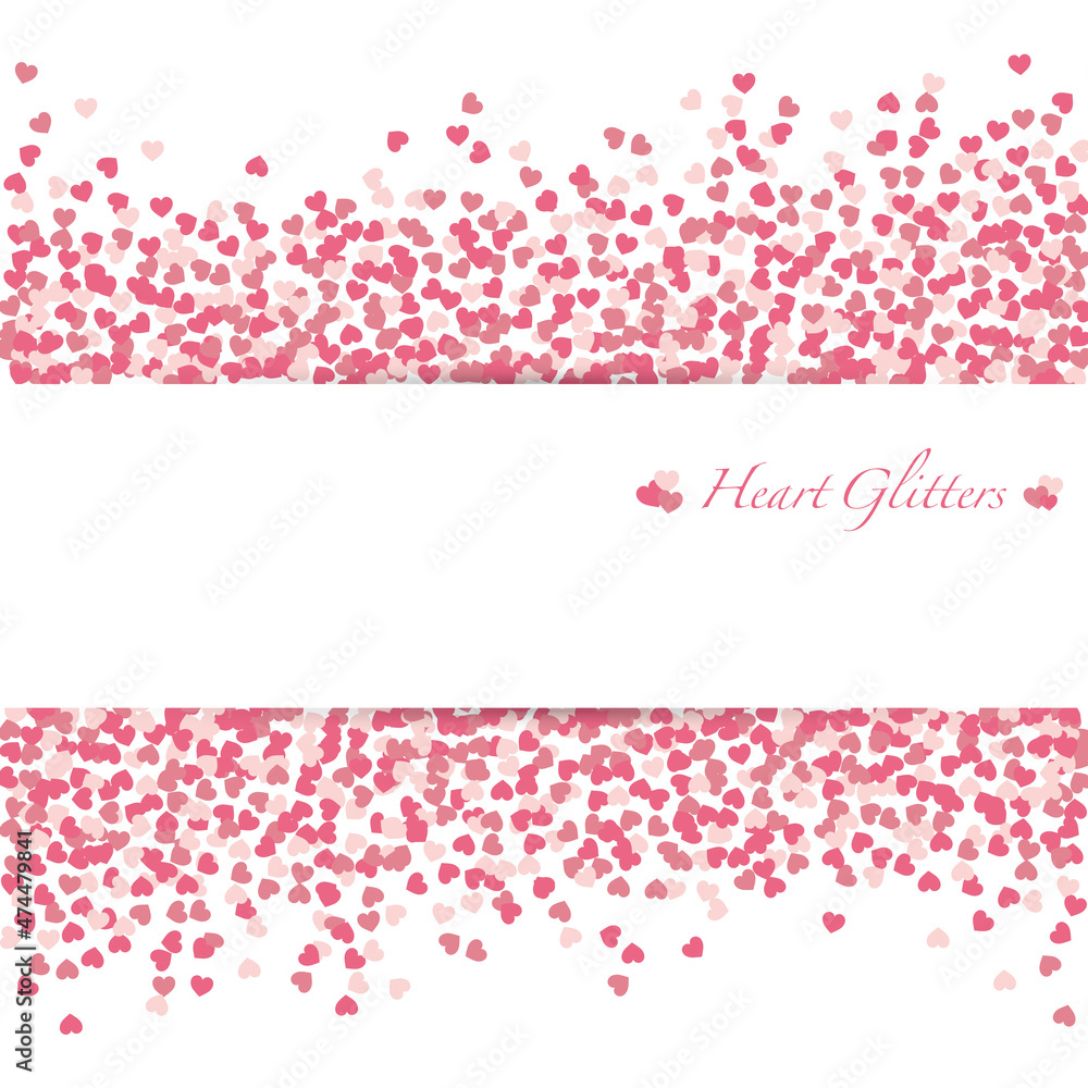 ハート型のラメ背景