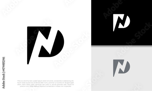 Initials P. PN. NP logo design. Initial Letter Logo.