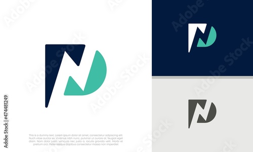 Initials P. PN. NP logo design. Initial Letter Logo.