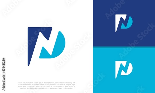 Initials P. PN. NP logo design. Initial Letter Logo.