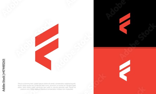 Initials F logo design. Initial Letter Logo.
