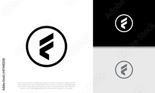 Initials F logo design. Initial Letter Logo.