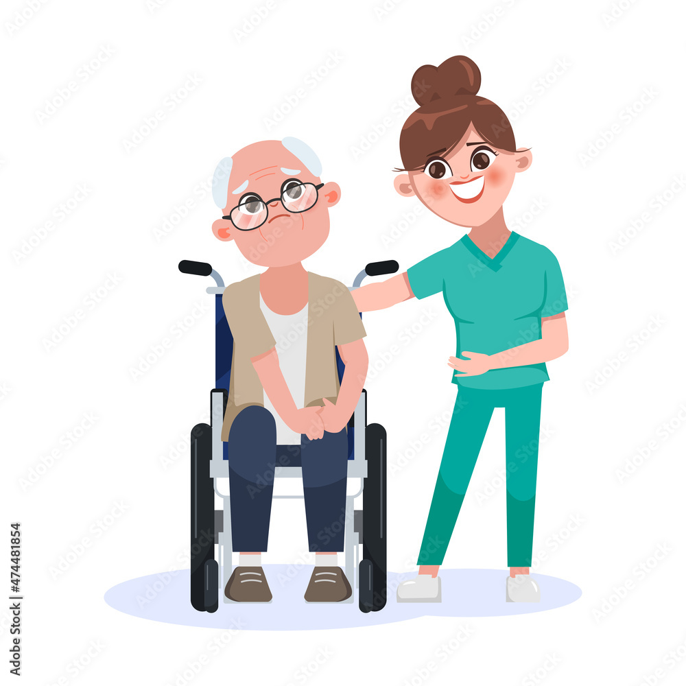 Doctor with grandfather has knee pain in older people. Doctor with grandfather has knee pain in older people.