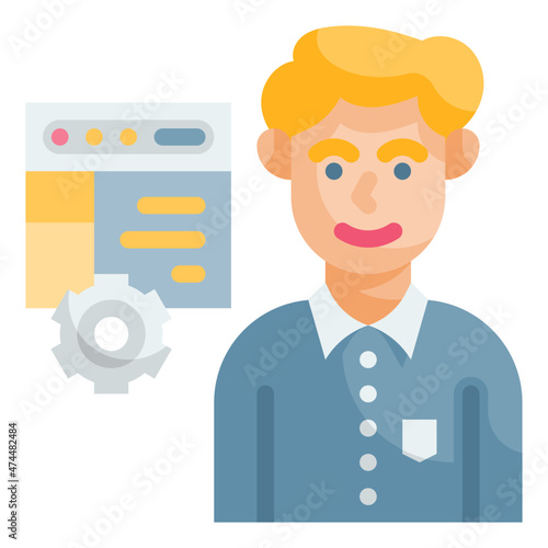 administrator flat icon