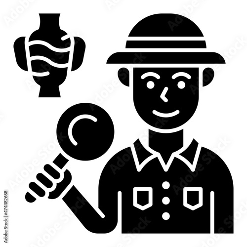 archaeologist glyph icon