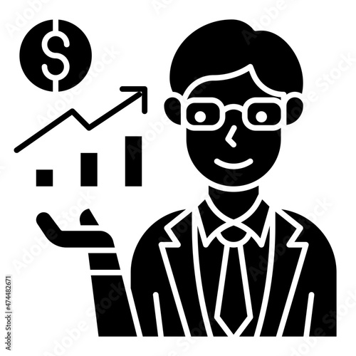 broker glyph icon