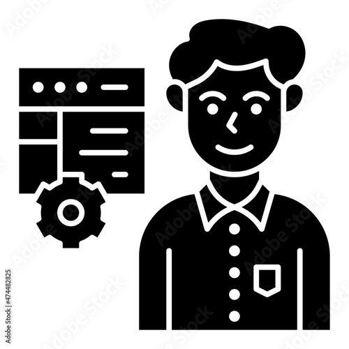 administrator glyph icon