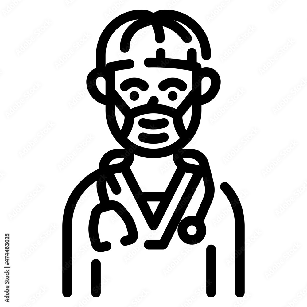 doctor line icon