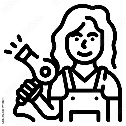 hairdresser line icon