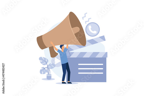 Casting call flat modern design illustration