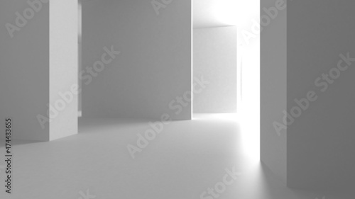 White Modern Background. Abstract Building Concept