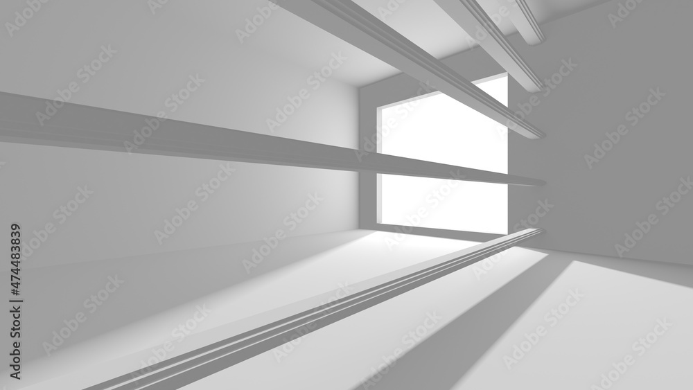 Obraz premium White Modern Background. Abstract Building Concept