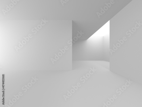 Abstract White Architecture Design Concept