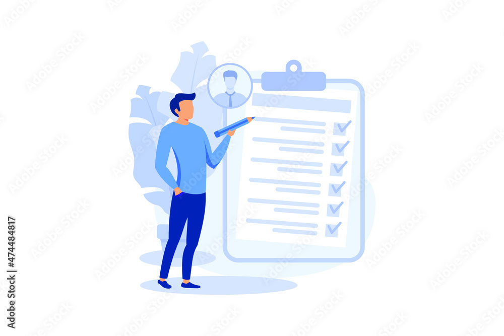 Φωτογραφία Employee assessment flat modern design illustration
