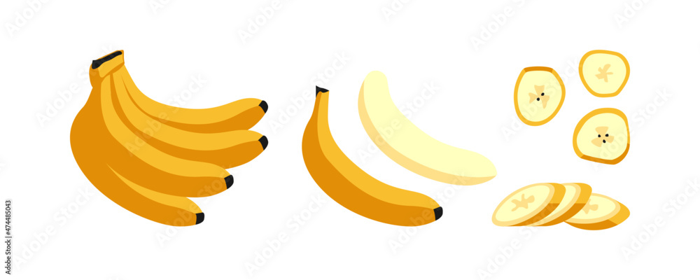 Banana on white background. vector illustration Banana on white background. vector illustration