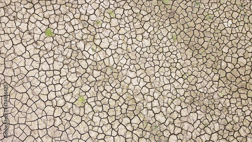 The ground is dry The rain did not fall for a long time. Because of global warming