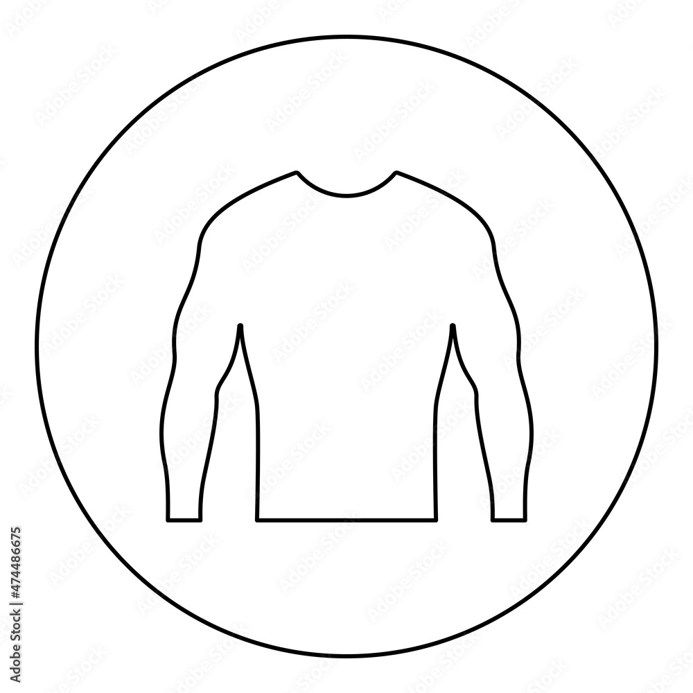 Rushguard Rashguard icon in circle round black color vector illustration image outline contour line thin style Rushguard Rashguard icon in circle round black color vector illustration image outline contour line thin style