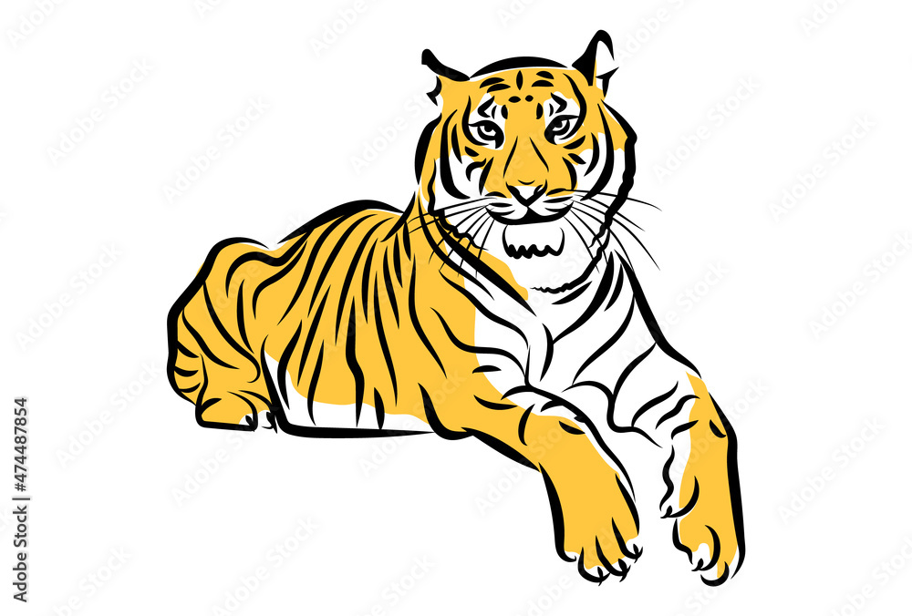 Obraz premium トラ・虎・寅年・年賀状