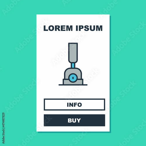 Filled outline Arrow for switching the railway icon isolated on turquoise background. Old railway tracks. Vector