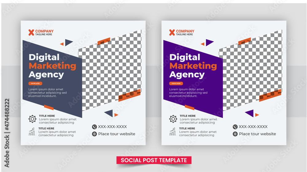 Digital business marketing social media post template. Editable Professional digital business agency marketing social media post and web banner template design Set. Digital business marketing social media post template. Editable Professional digital business agency marketing social media post and web banner template design Set.