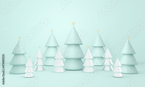 Christmas day for Party and Celebrations in Wall Background. 3D illustration  3D rendering  