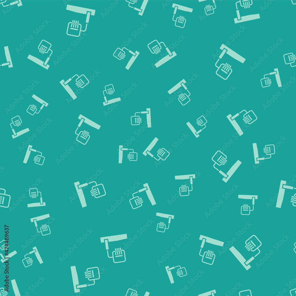 Green Basketball backboard icon isolated seamless pattern on green background. Vector Green Basketball backboard icon isolated seamless pattern on green background. Vector