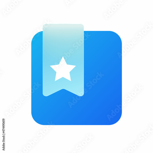 Vector modern trend icon in the style of glassmorphism with gradient, blur and transparency. favorites or bookmarks symbol and icon