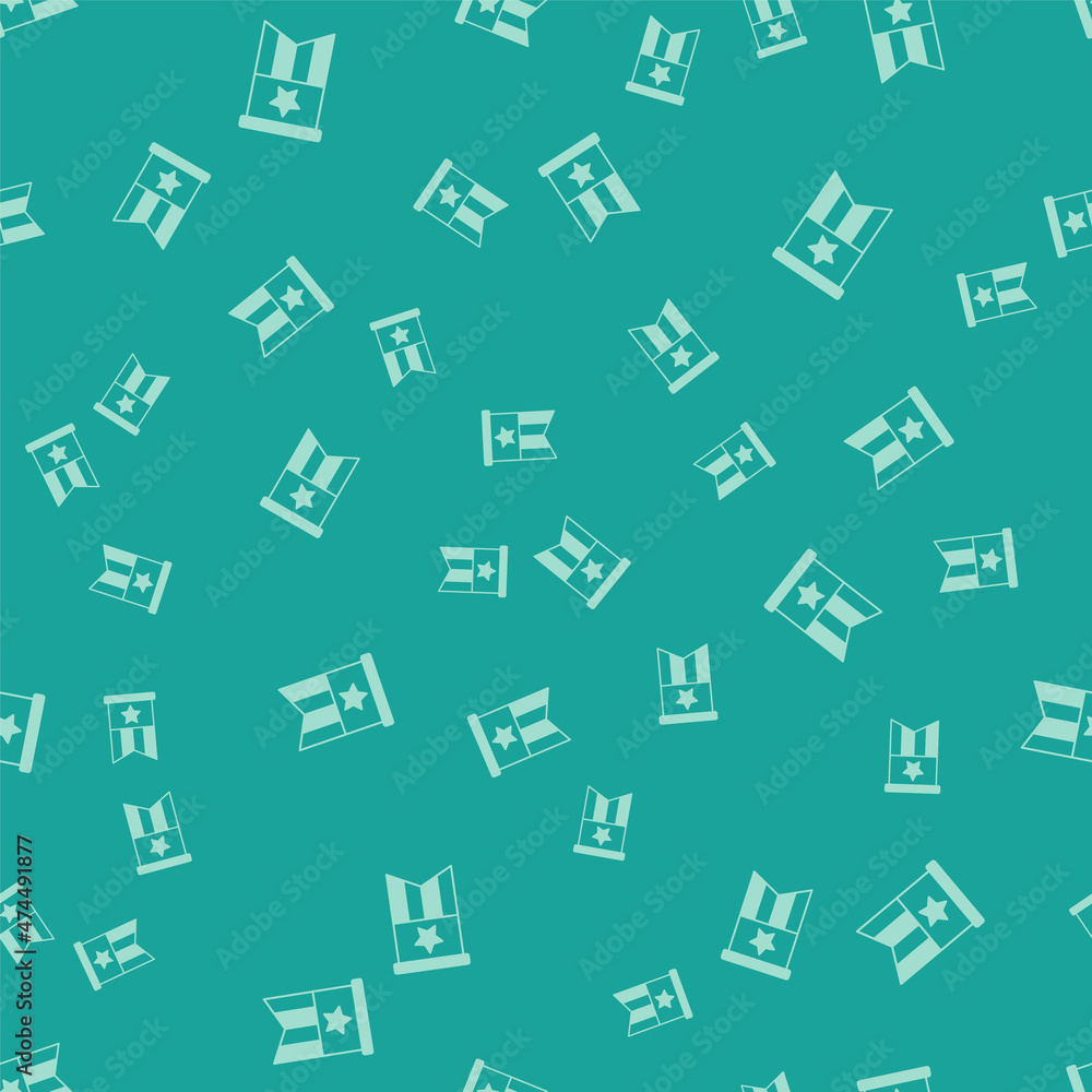 Green American flag icon isolated seamless pattern on green background. Flag of USA. United States of America. Vector Green American flag icon isolated seamless pattern on green background. Flag of USA. United States of America. Vector
