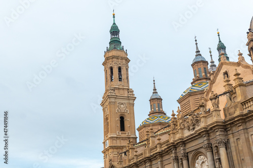 Basilica of Nuestra Señora del Pilar in the city of Zaragoza, next to the Ebro river in Aragon. Spain © unai