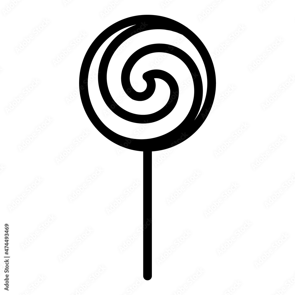 Candy Stick Flat Icon Isolated On White Background Candy Stick Flat Icon Isolated On White Background