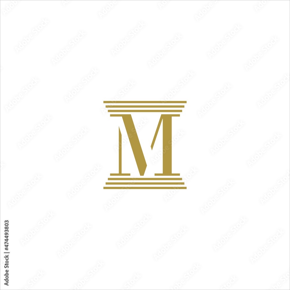 Fototapeta premium letter m logo vector template law