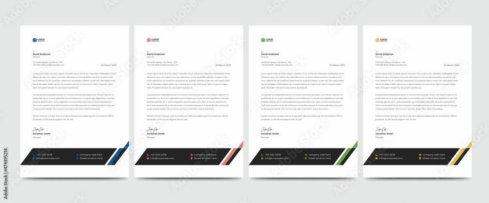 Creative Corporate Modern Business Letterhead Template Design