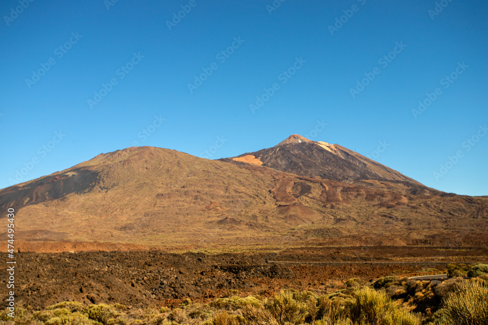 Volcano El Teide in The National Park of Las Canadas  del Teide on Tenerife, Canary Islands.