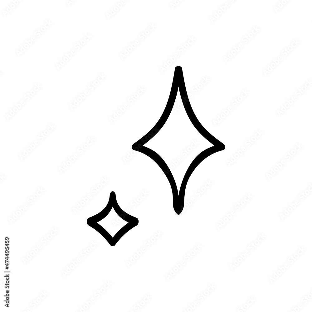 Fototapeta premium Hand drawn doodle stars. Vector clipart.