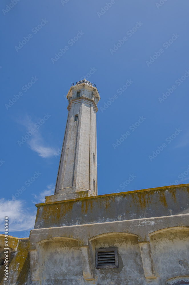 Lighthouse with blue sky background