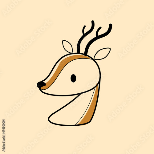 Bambi cartoon deer cute logo deer logo