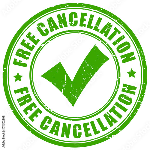 Free cancellation rubber stamp photo