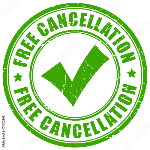 Free cancellation rubber stamp