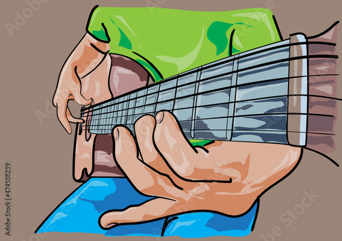 person playing guitar on the street